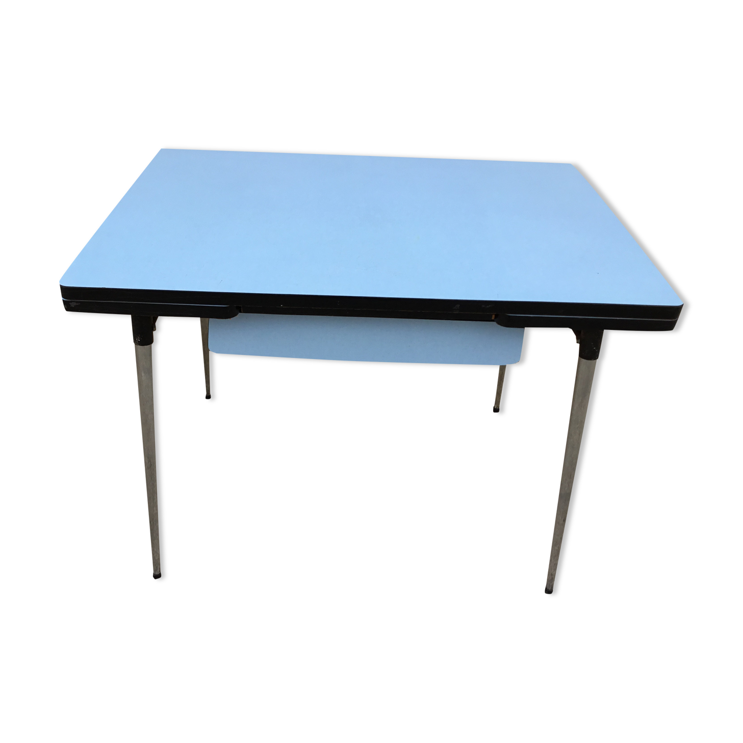 Vintage table in blue Formica