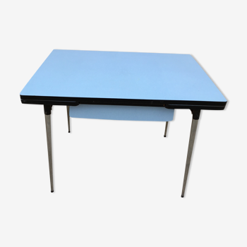 Vintage table in blue Formica