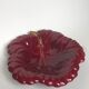 Flat ceramic burgundy vallauris