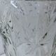 Vase en verre motif fleurs vintage années 40/50