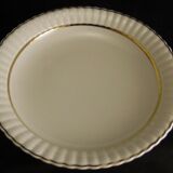 Bernardaud Limoges white and gold porcelain foot flat