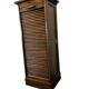 Armoire d'archives vintage en bois / armoire à rideau