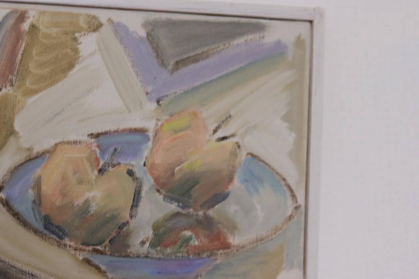 Original Swedish Oil on Canvas – “Applen” by Sven Olofsson, Dated 1986