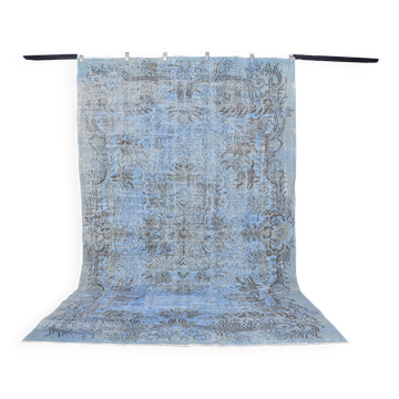 Tapis Oushak vintage bleu sku 1922