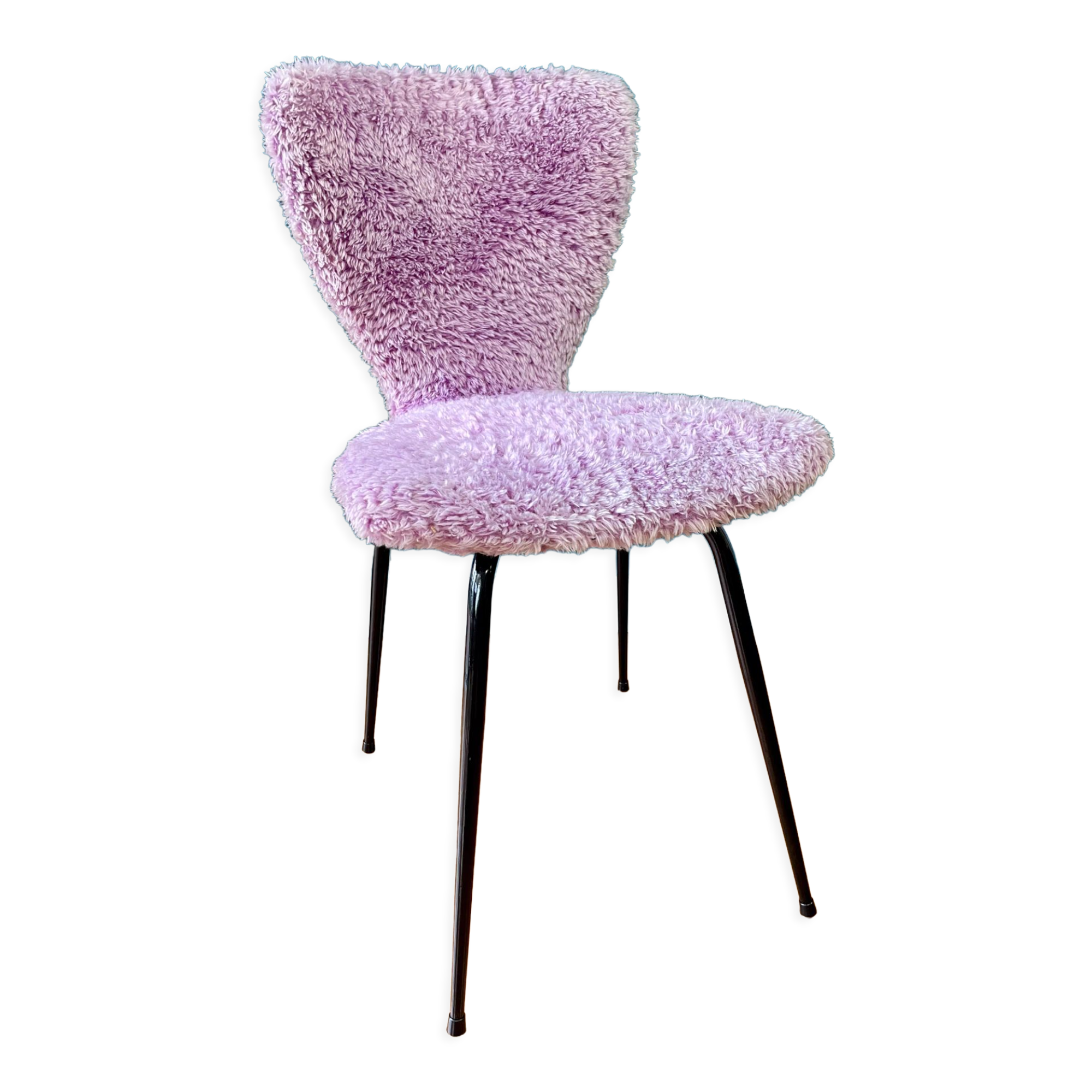 Chaise en moumoute années 50