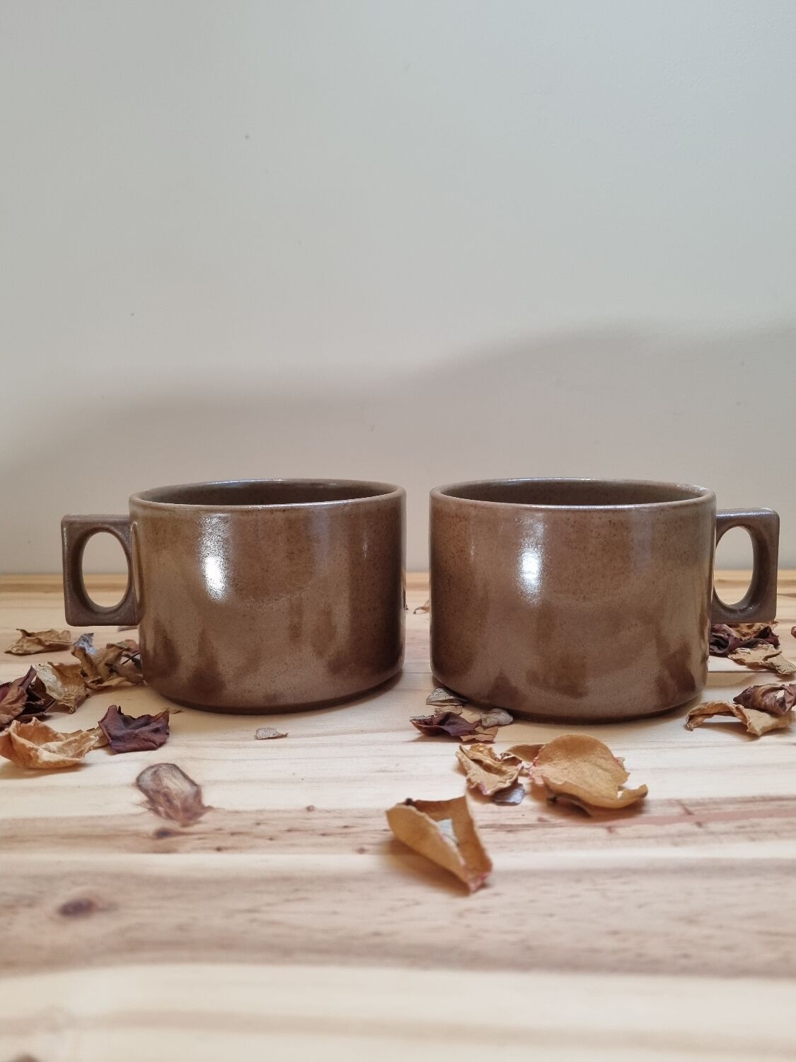 Tasses déjeuner vintage grès grand feu Brenne