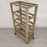 Patinated rolling shelf