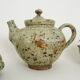 Tea set in glazed sandstone La Hulotte. Folk Art