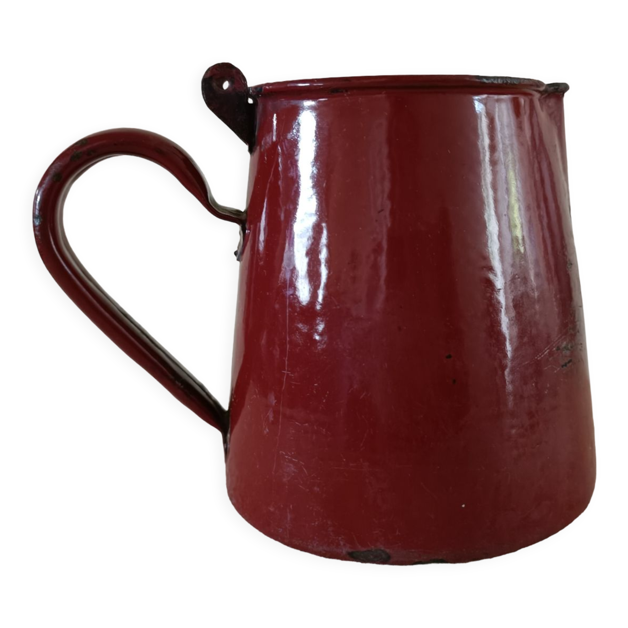 Enamelled sheet milk jug