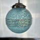 Clichy blue glass globe chandelier 1950 - 1960