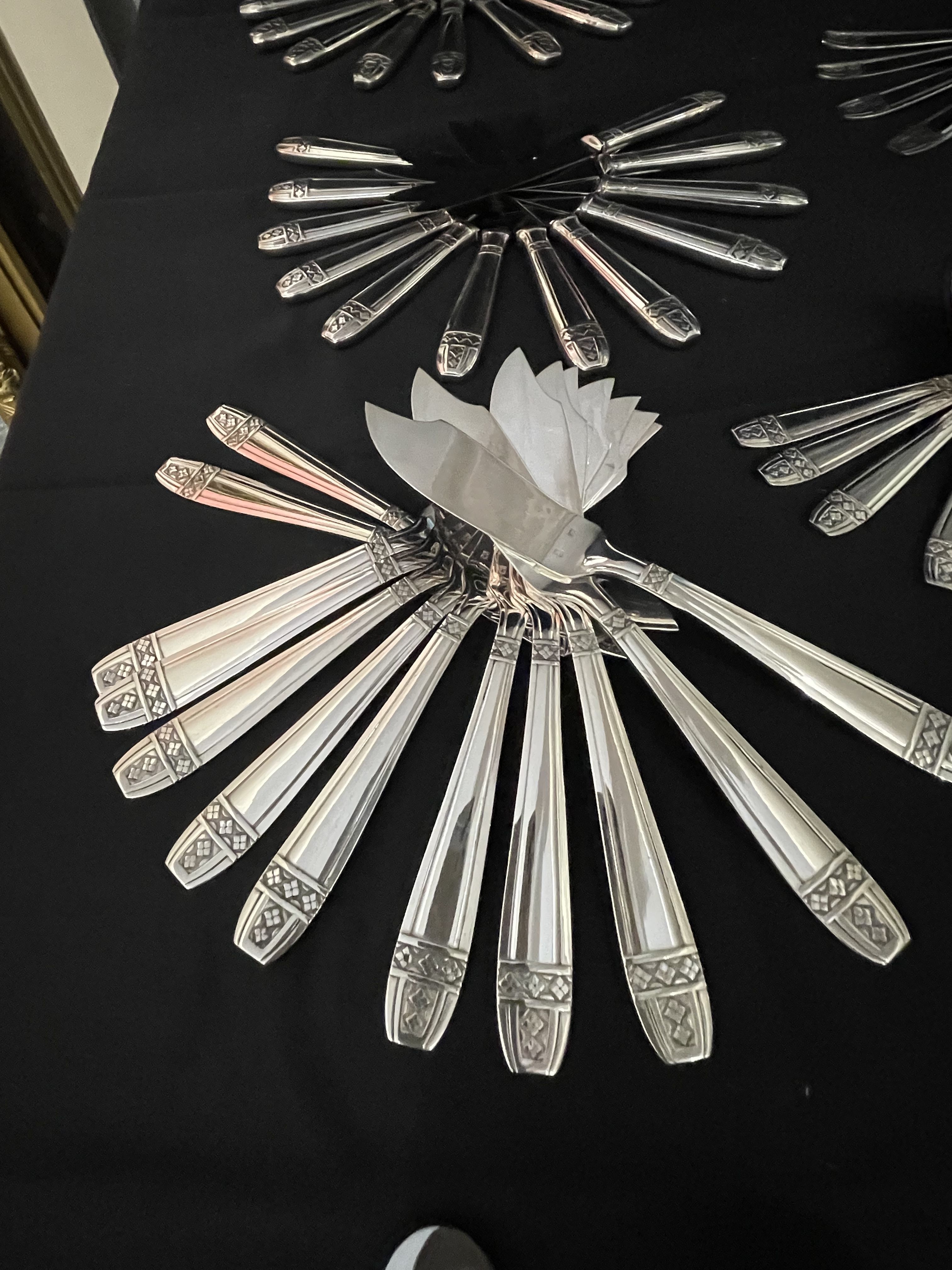 Cutlery 143 pieces Grand Prix de Monaco art deco with silversmith