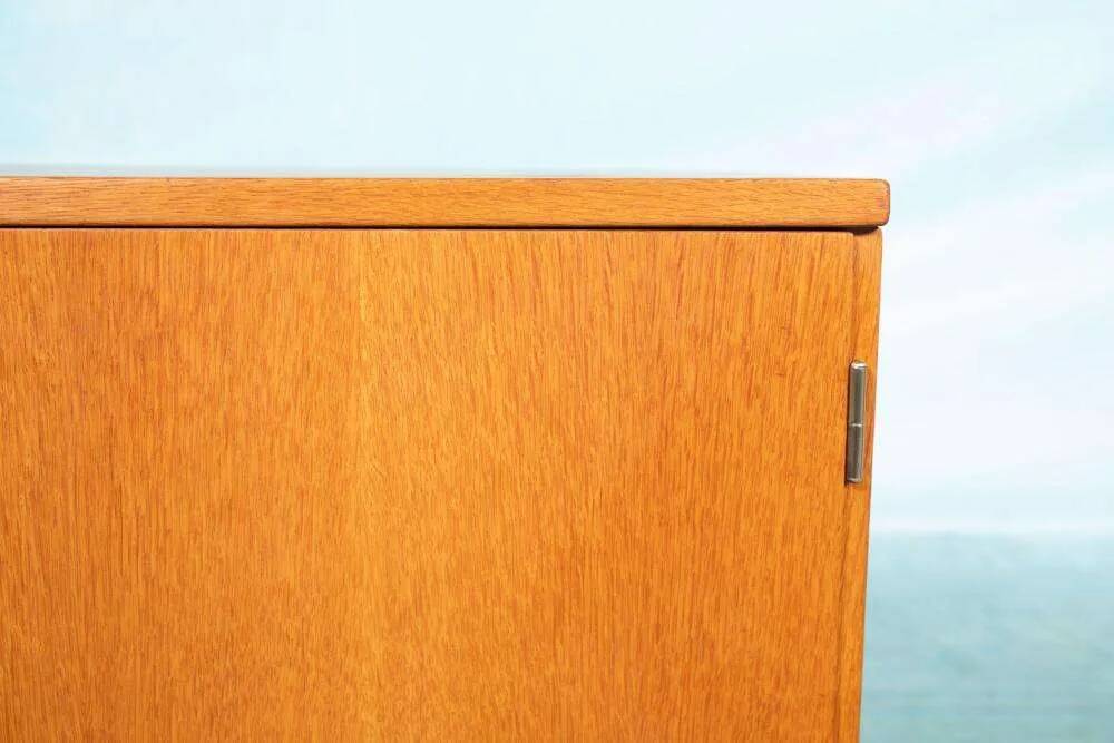 Vintage Scandinavian wall unit in oak veneer – 1960s