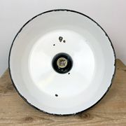 Industrial Blue Enamel Factory Lamp with Cast Iron Top, 1960s