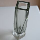 Murano Sommerso Vase Gray Blue 30 cm Vintage 1970