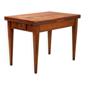 Table ancienne style Directoire en noyer et érable, Italie, XXe siècle