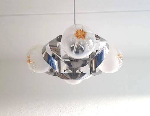 Mazzega Murano Space Age Chandelier 70s