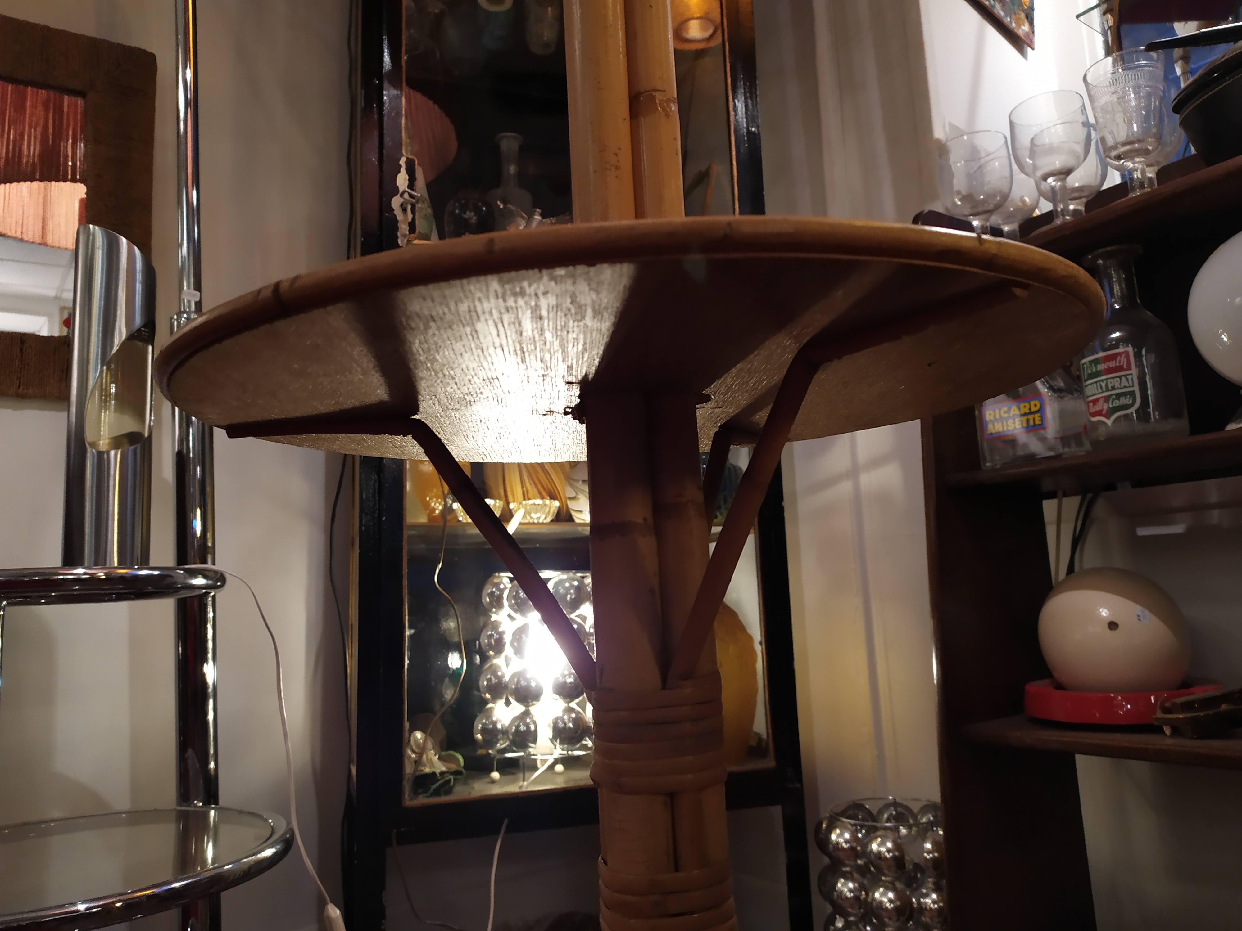 Rotin lamppost vintage rope