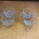 Pair of Vintage Moulded Glass Shell Salt and Pepper Shakers