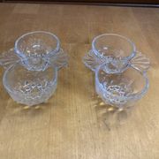 Pair of Vintage Moulded Glass Shell Salt and Pepper Shakers