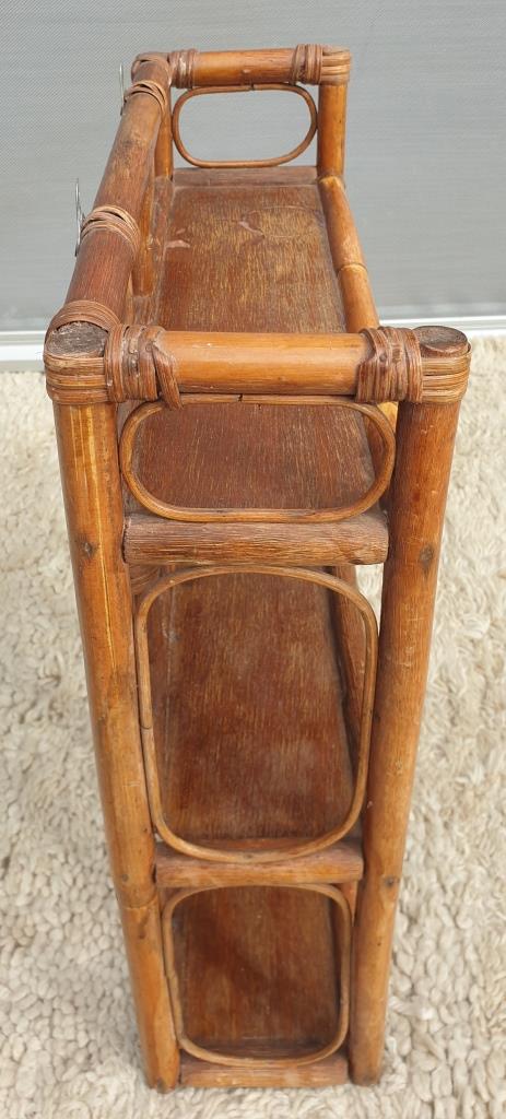 Rattan wall shelf 3 shelves
