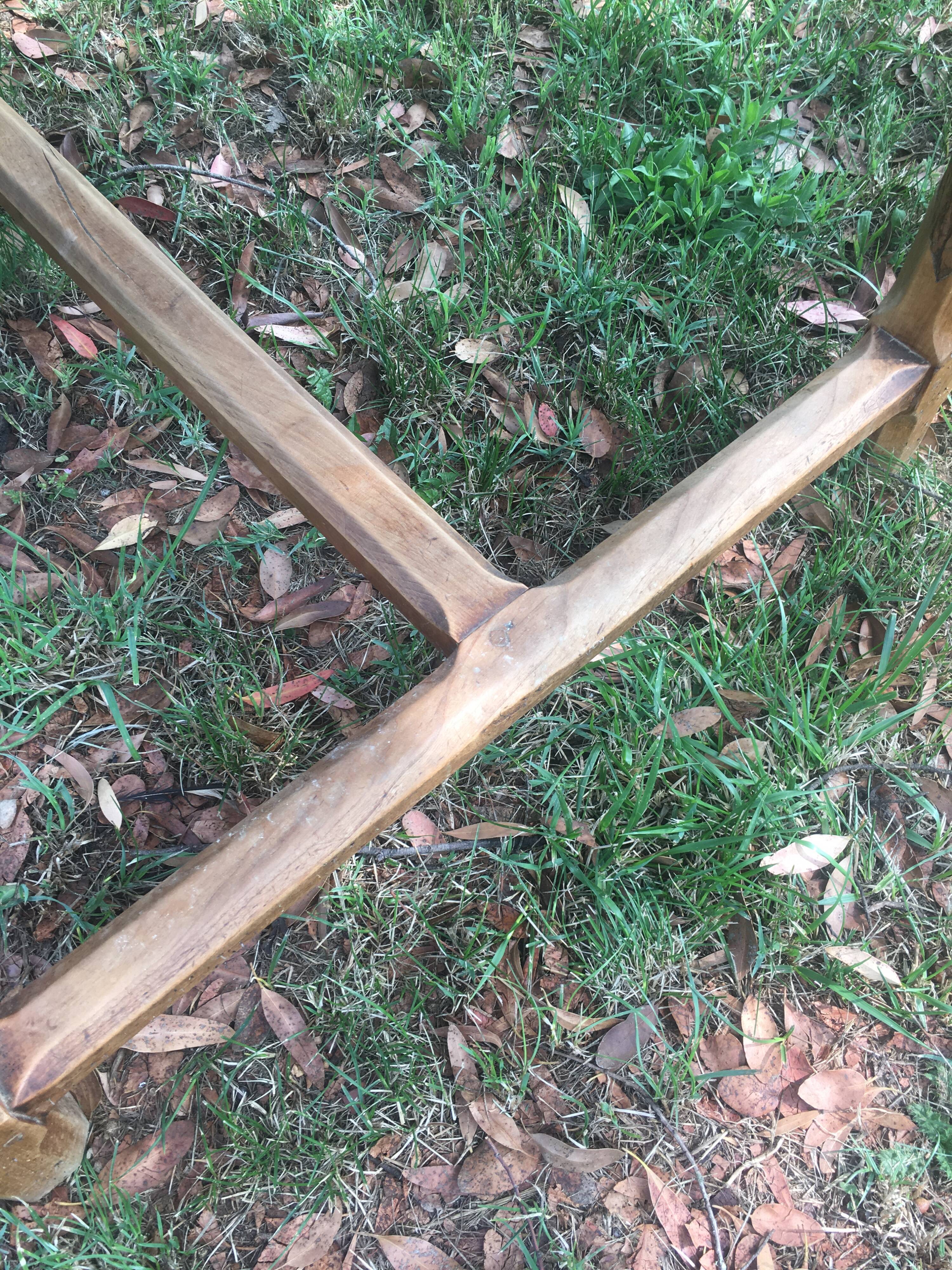 Kitchen farmhouse table in oak and chestnut eighteenth with two drawers 196/87-78h