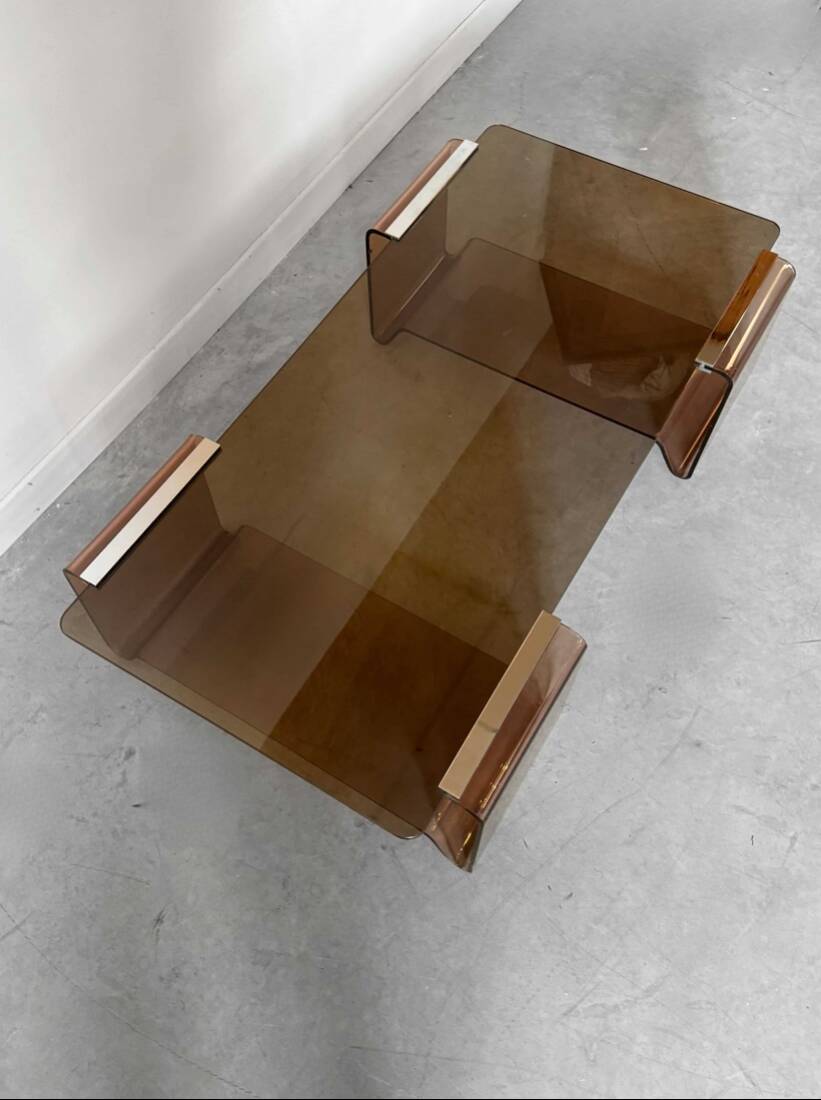 Michel Dumas plexiglass coffee table for Roche Bobois, 1970