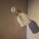 Vintage molded glass wall light