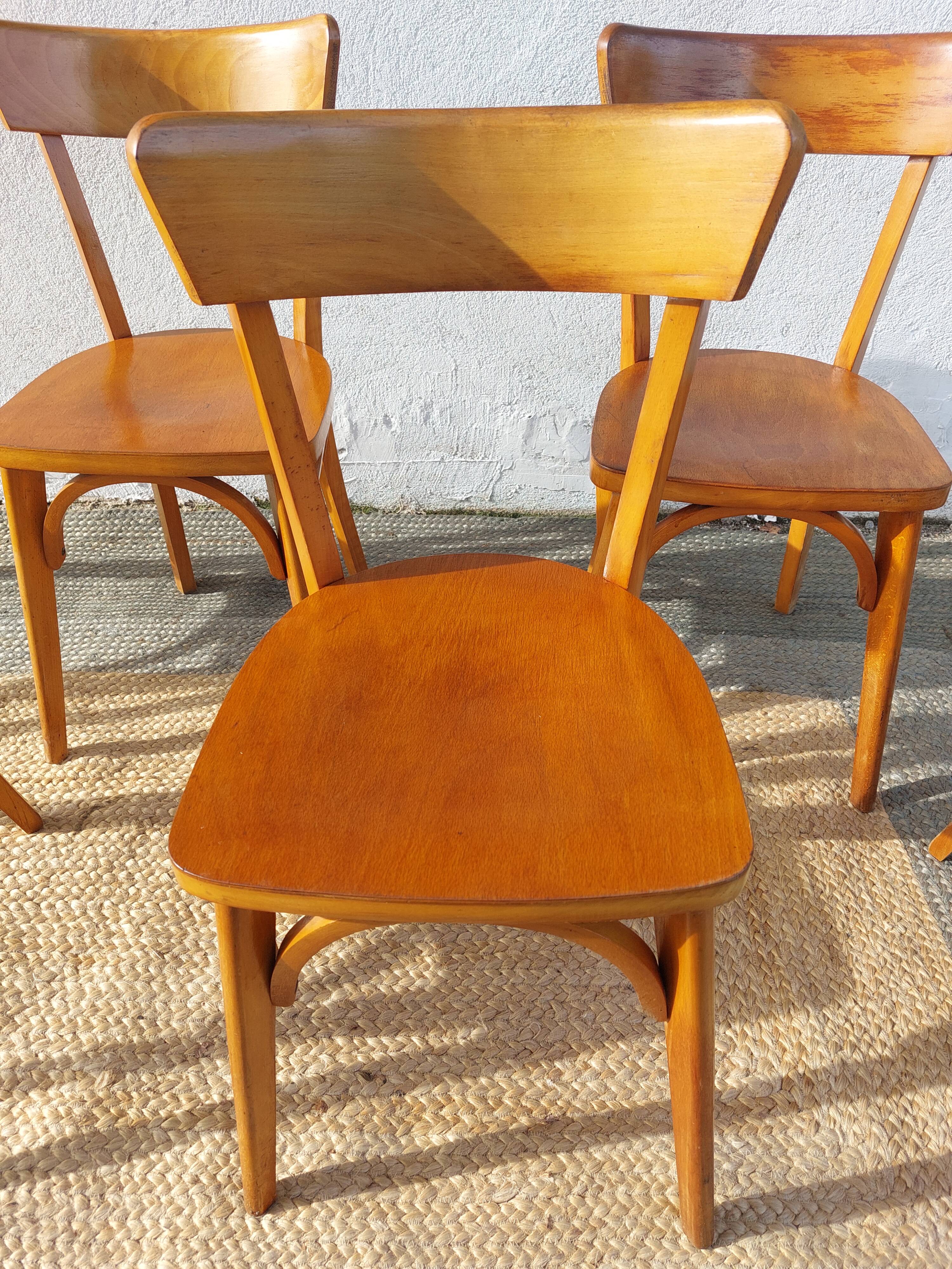 6 chaises bistrot Luterma, vintage