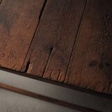 Large antique table in solid pine – France, around 1900