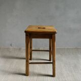 Wooden school stool, Marcel Roy Paris school furniture