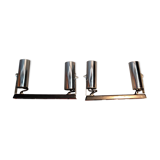 Pair of modernist chrome wall lights 1960.