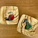 Pair of plates signed Grandjean Jourdan