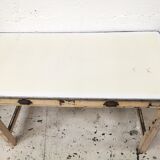 Enamelled tray craft table
