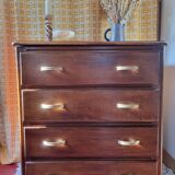 Art deco chest of drawers feet whiskers patinated