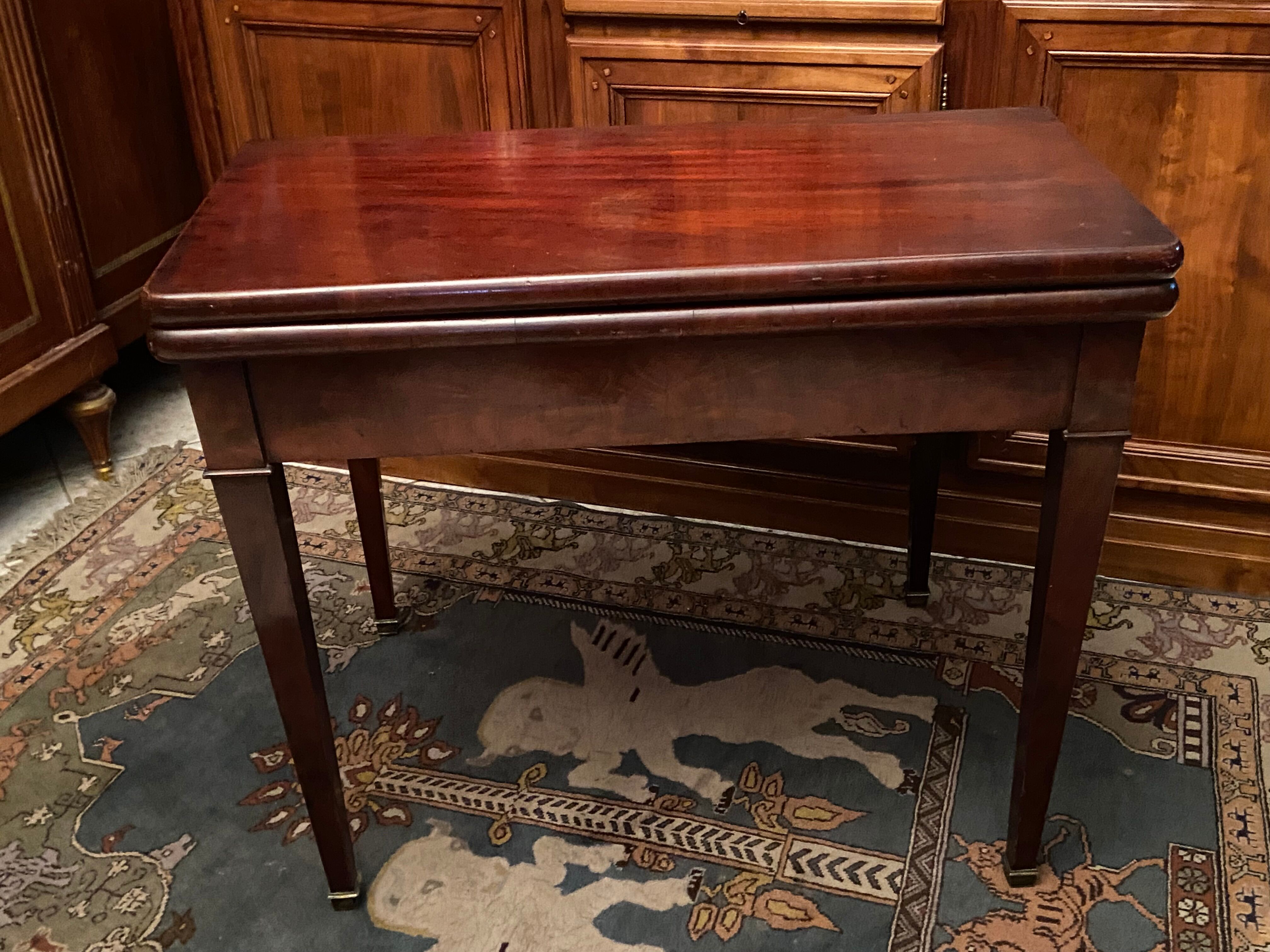 Game table board wallet sofa back mahogany console Napoleon III