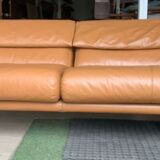 Camel leather sofa