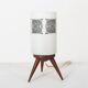 Mid-century sixties table lamp with opaline glass shade, France