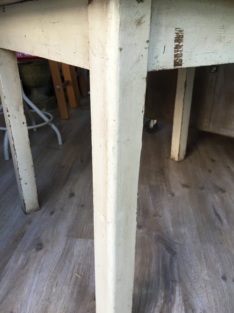 Vintage school workshop table