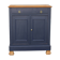 Antique solid wood sideboard – Deep blue & wooden top