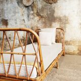 Rattan bed bench