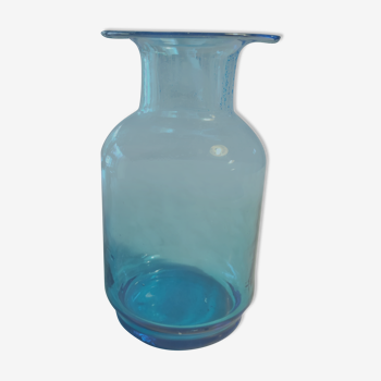 Blue glass jar