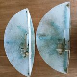 2 appliques lampes de salle de bain signées L. Drimmer.