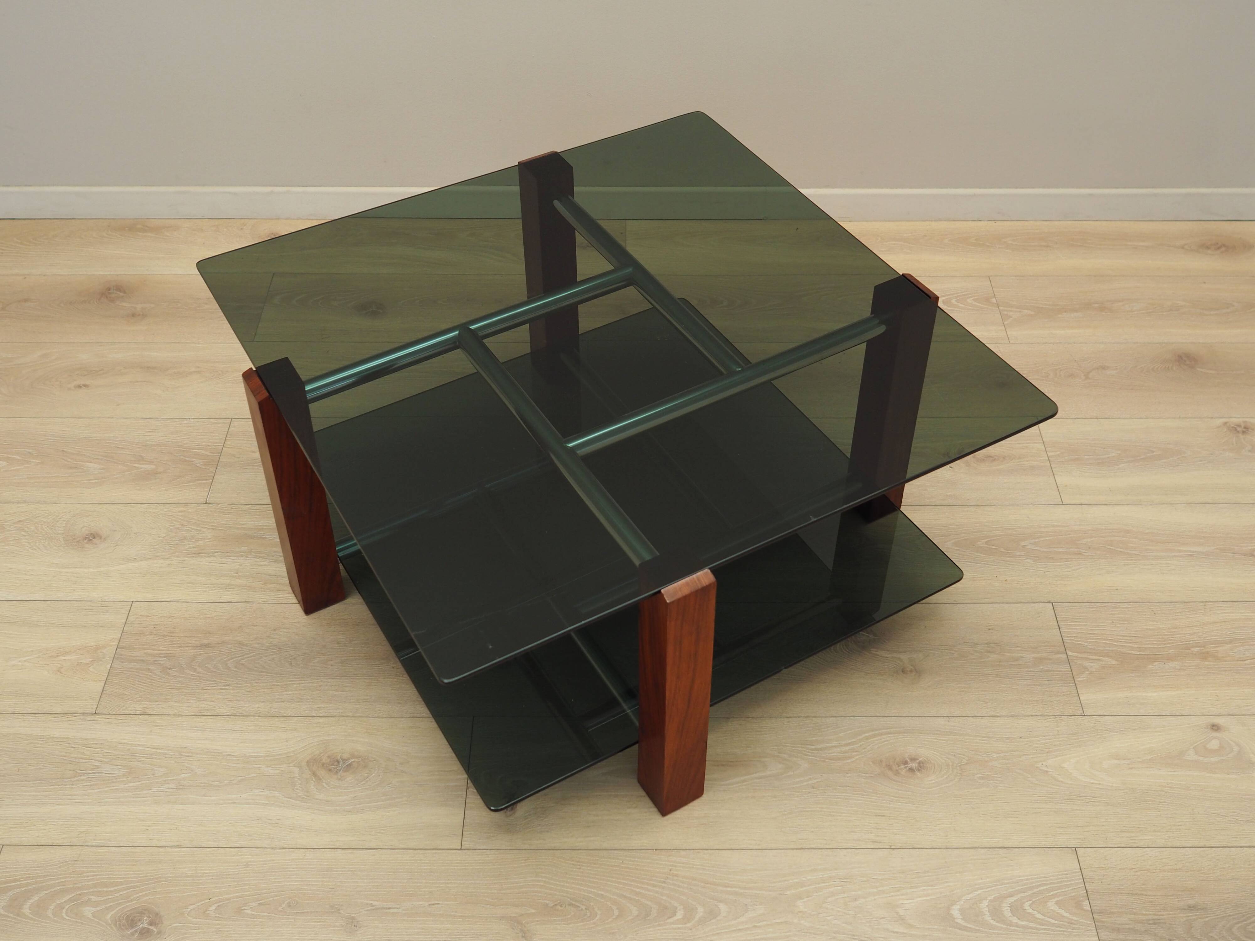 Glass table, Italian design, 1970s, production: Italy