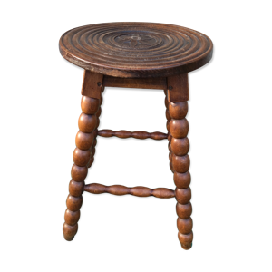 tabouret bois sculpté