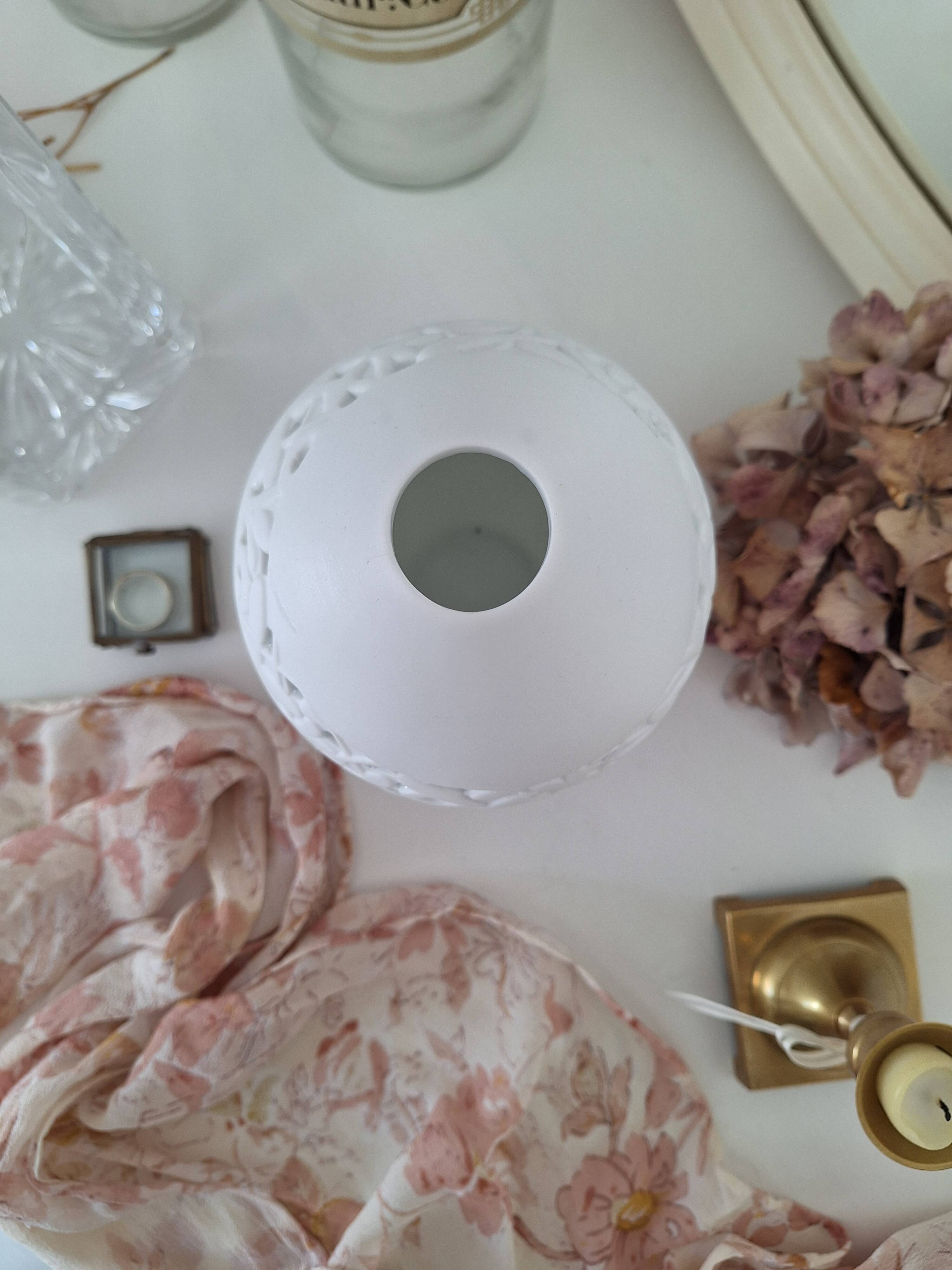 White porcelain egg vase