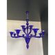 Blue Glass Chandelier, Contemporary, Attributed to Murano