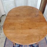 Oval oak six-legged table