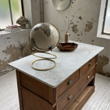 Globe earth 90s, brass spiral base