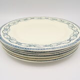 Lot of 6 plates with model dessert Recamier