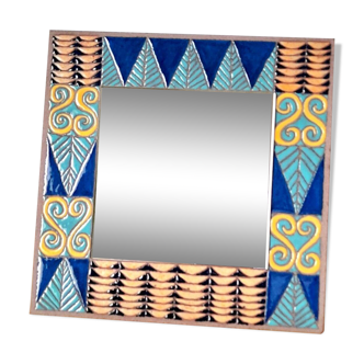 Miroir en lave émaillée